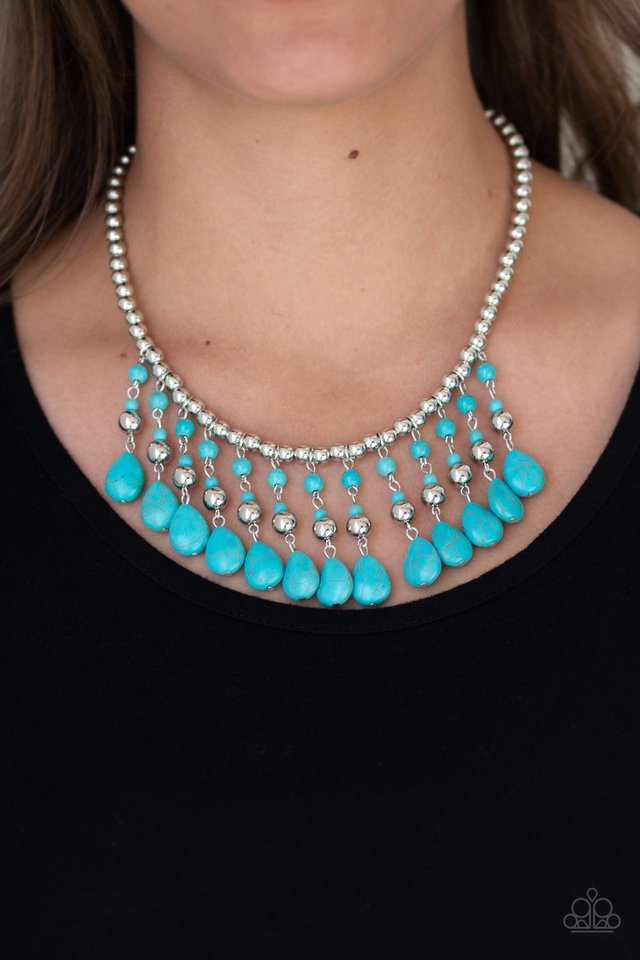 Paparazzi ♥ Rural Revival - Blue ♥ Necklace