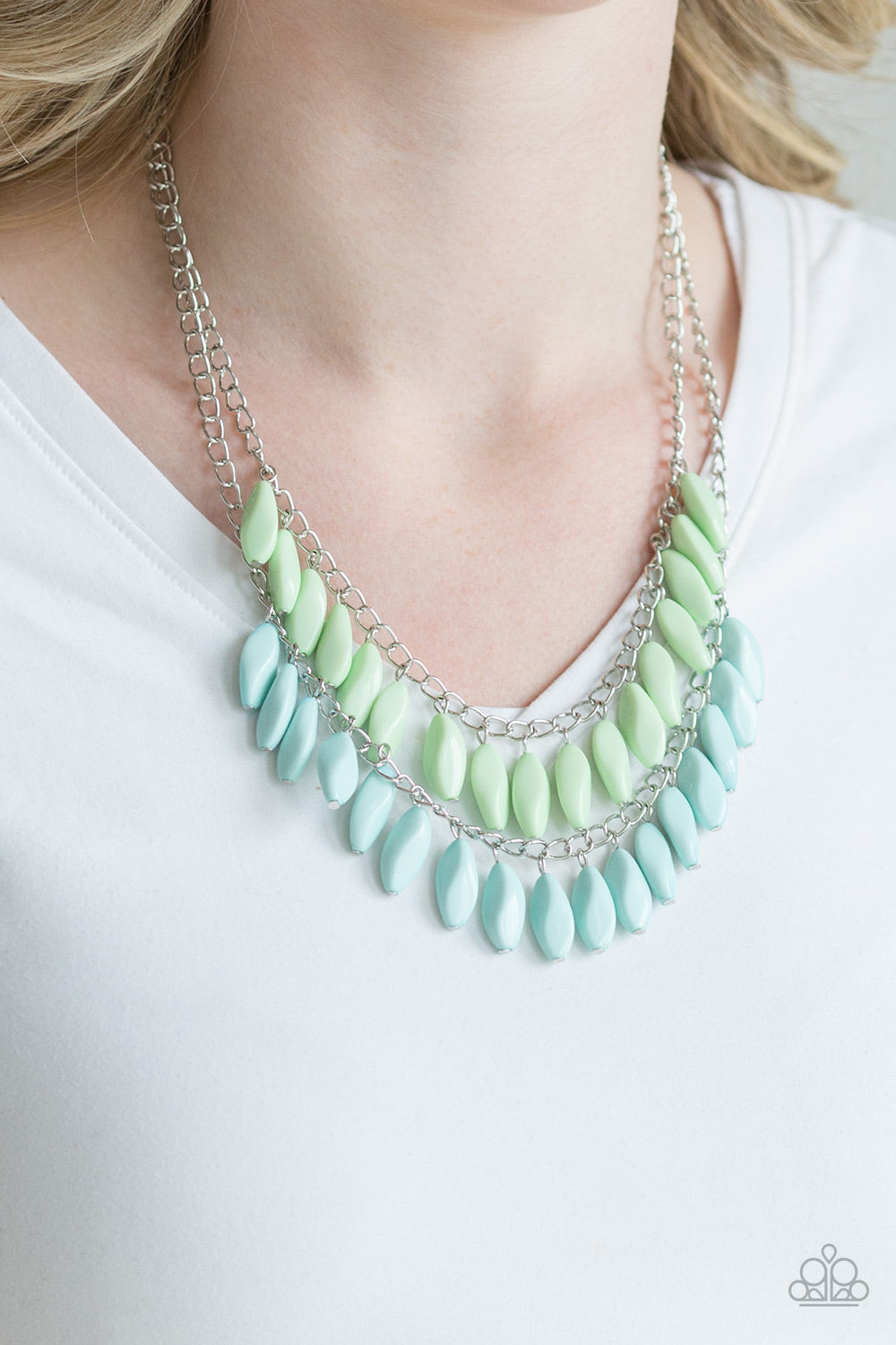 Paparazzi ♥ Beaded Boardwalk - Blue ♥  Necklace