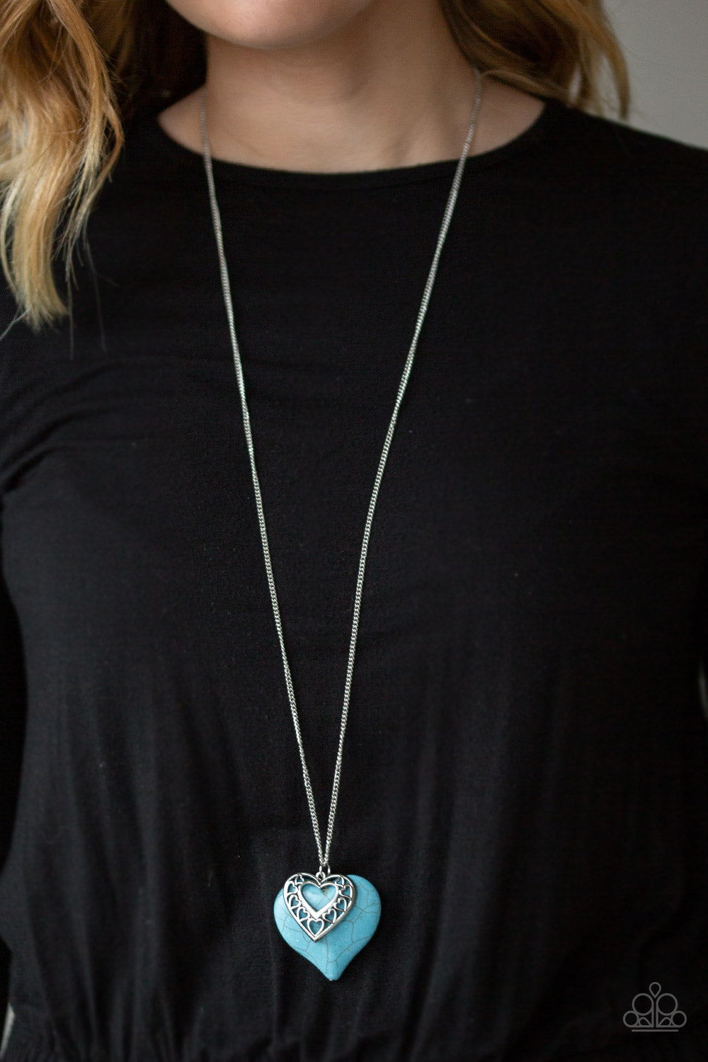 Paparazzi ♥ Southern Heart - Blue ♥  Necklace