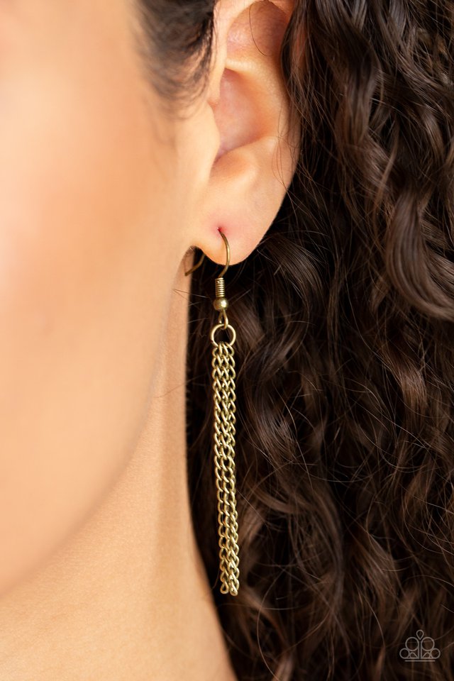 Paparazzi ♥ Point Taken - Brass ♥ Necklace