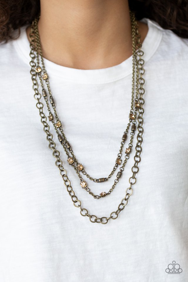 Paparazzi ♥ Metro Mixer - Brass ♥ Necklace