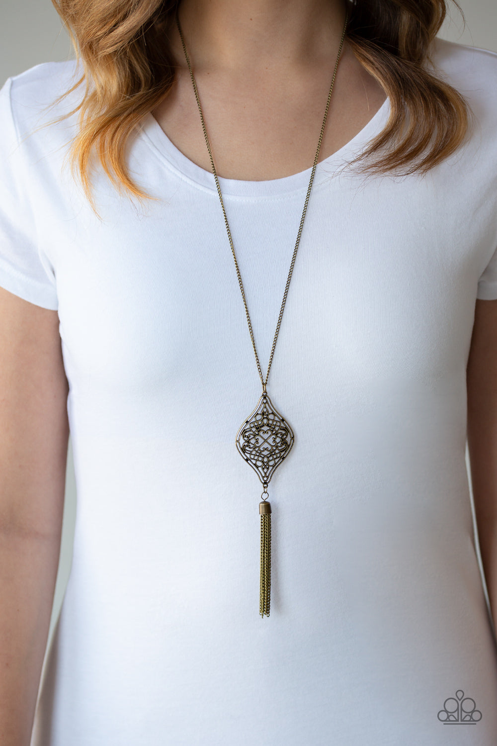 Paparazzi ♥ Totally Worth the TASSEL - Brass ♥  Necklace
