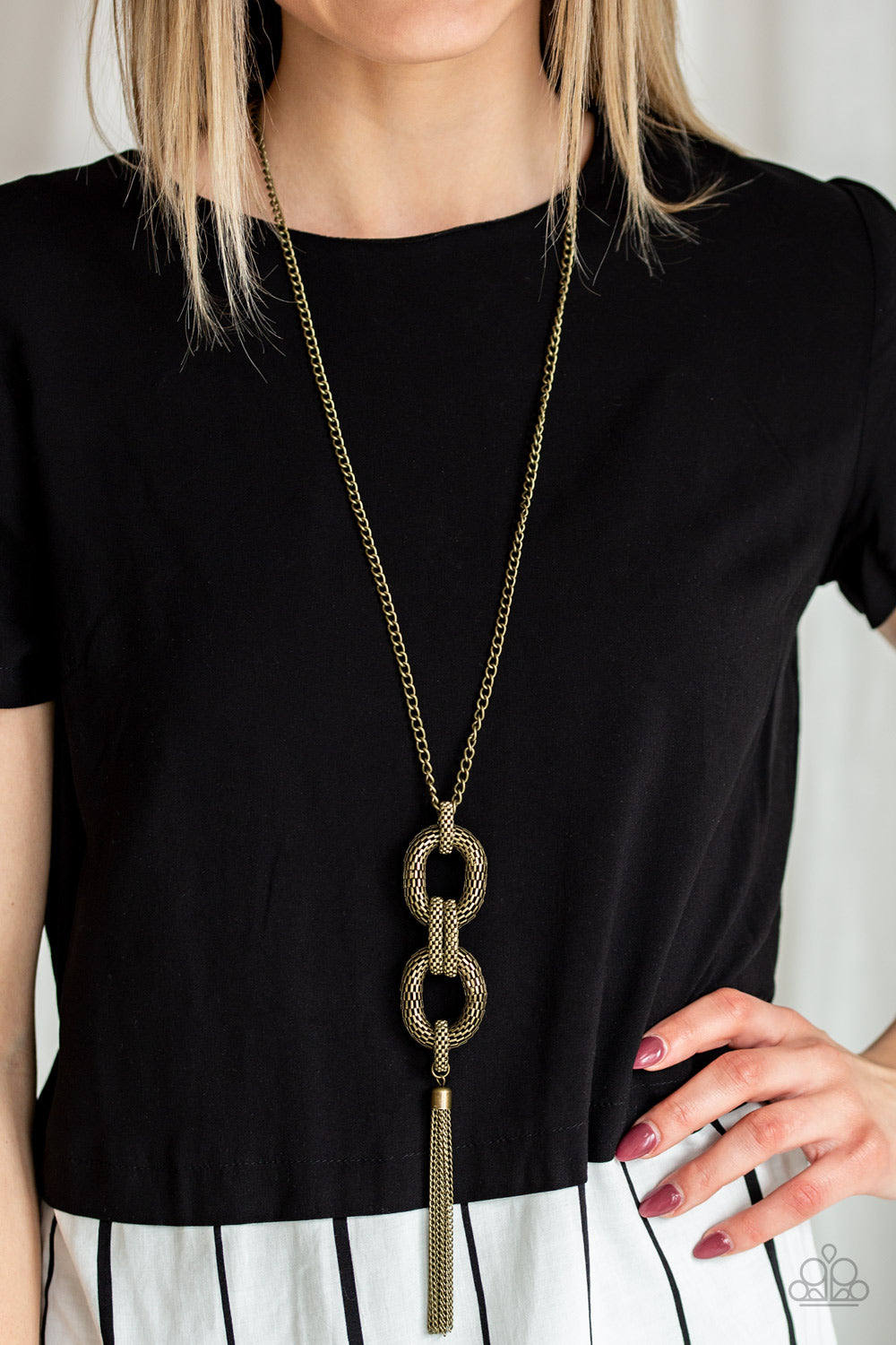 Paparazzi ♥ Enmeshed in Mesh - Brass ♥  Necklace