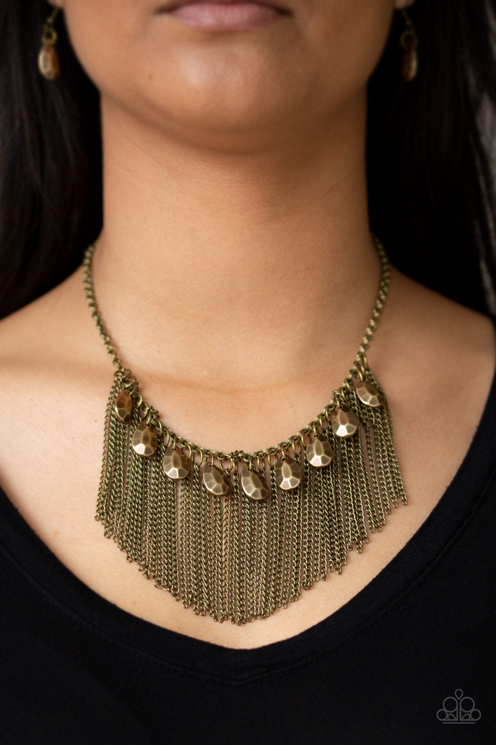 Paparazzi ♥ Bragging Rights - Brass ♥  Necklace