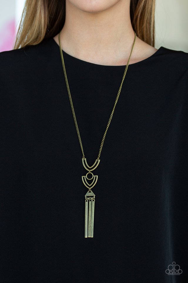 Paparazzi ♥ Confidently Cleopatra - Brass ♥ Necklace
