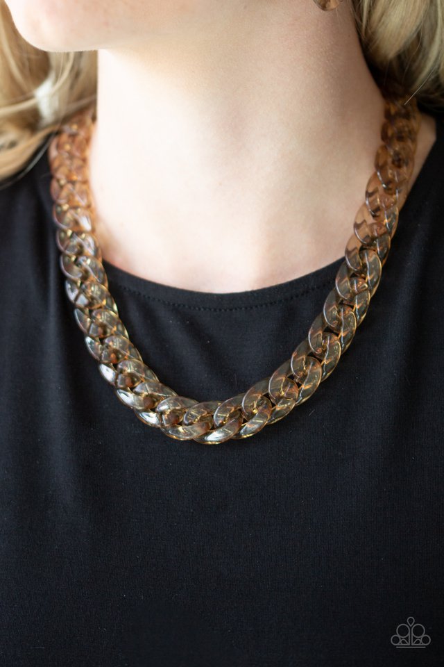 Paparazzi ♥ Put It On Ice - Brass ♥ Necklace