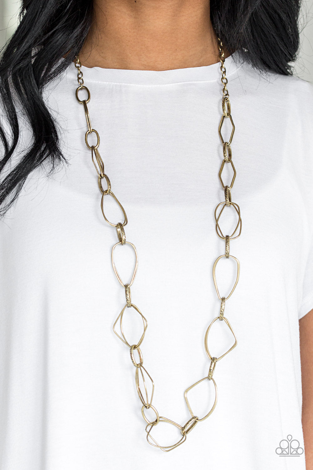 Paparazzi ♥ Attitude Adjustment - Brass ♥  Necklace