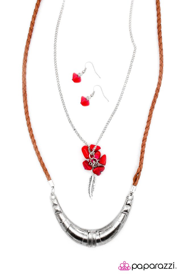 Paparazzi ♥ Natural Progression - Red ♥ Necklace