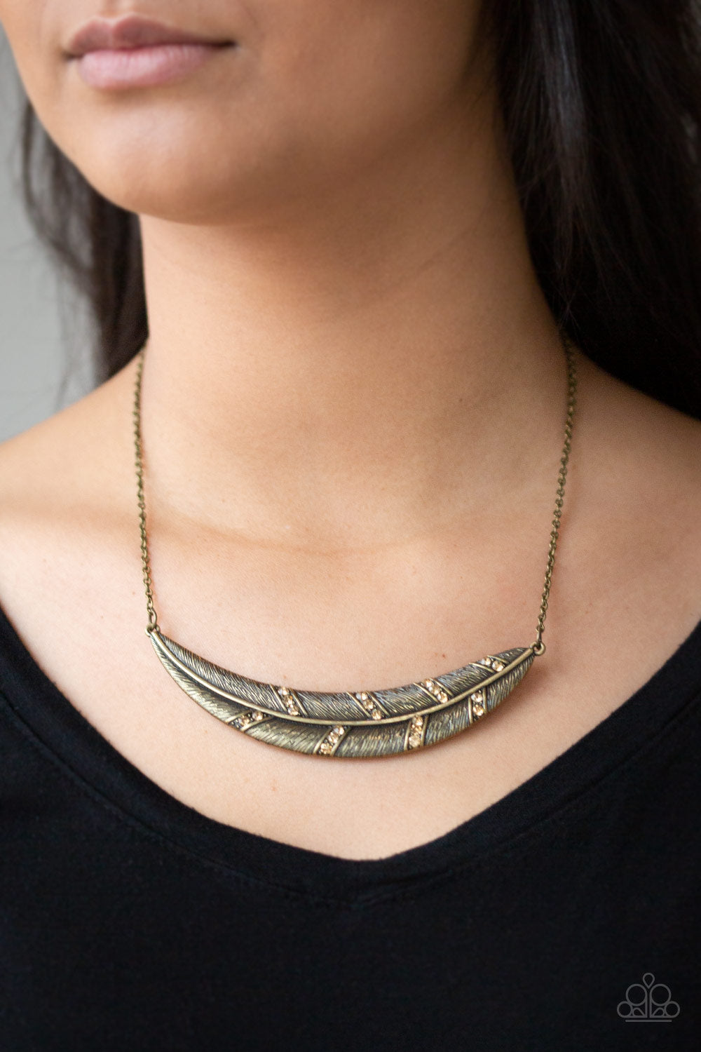 Paparazzi ♥ Say You QUILL - Brass ♥  Necklace