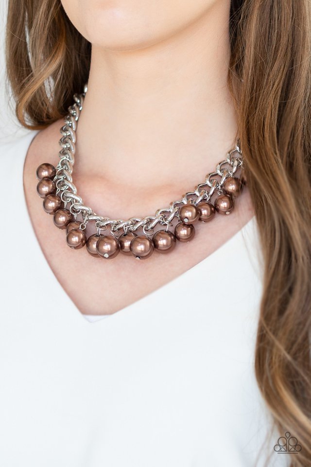 Paparazzi ♥ Get Off My Runway - Brown ♥ Necklace