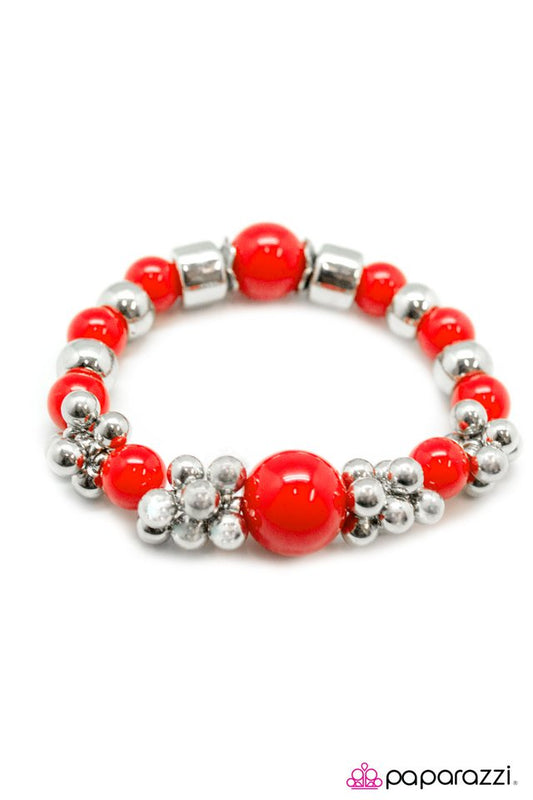 Paparazzi ♥ Arm Candy - Red ♥ Bracelet