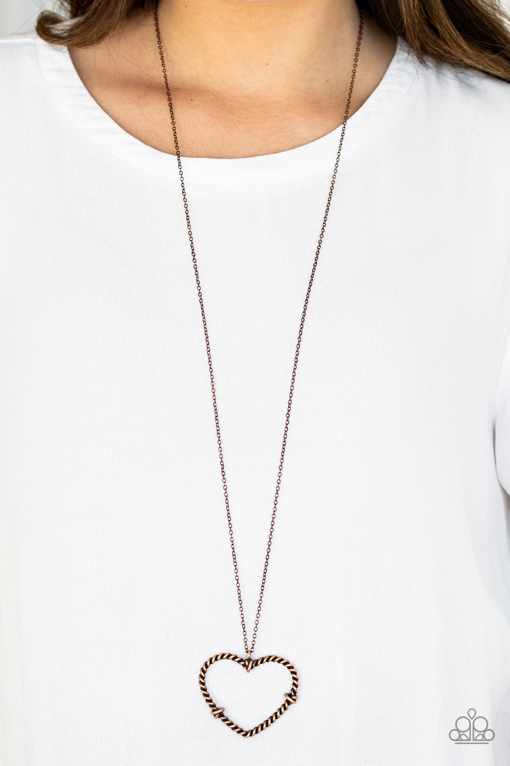 Paparazzi ♥ Straight From The Heart - Copper ♥  Necklace