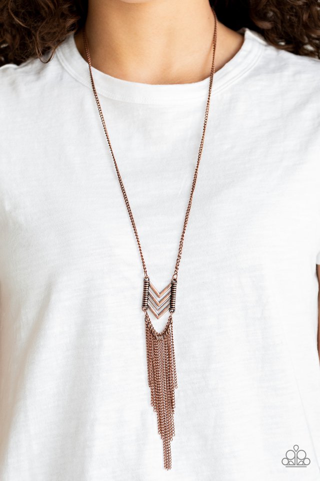 Paparazzi ♥ Point Taken - Copper ♥ Necklace