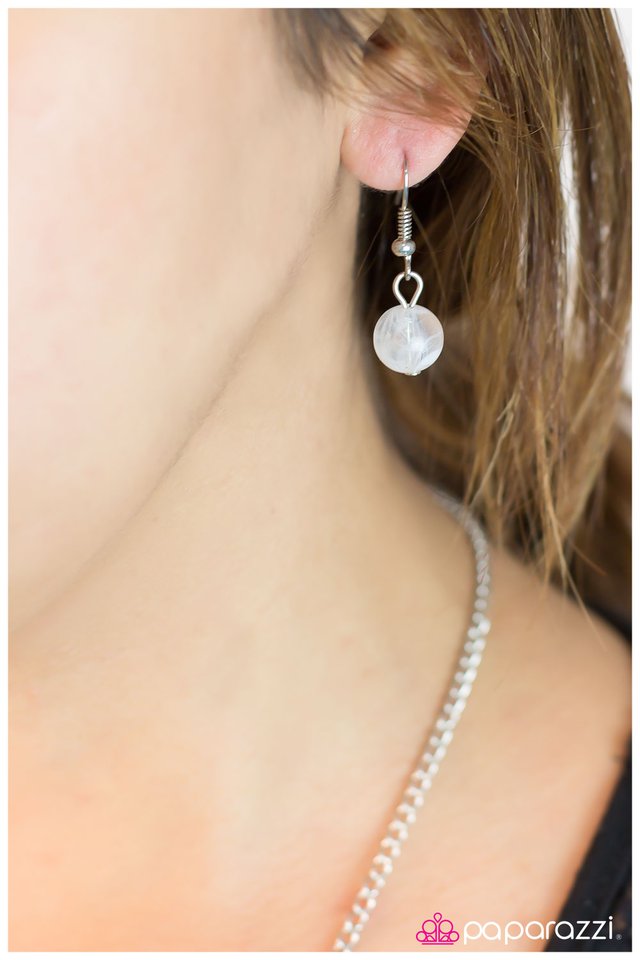 Paparazzi ♥ Hanging By a Moment - White ♥ Necklace