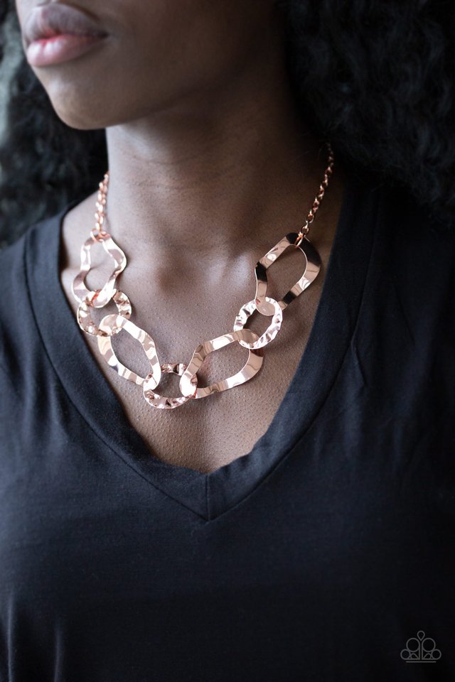 Paparazzi ♥ Capital Contour - Copper ♥ Necklace