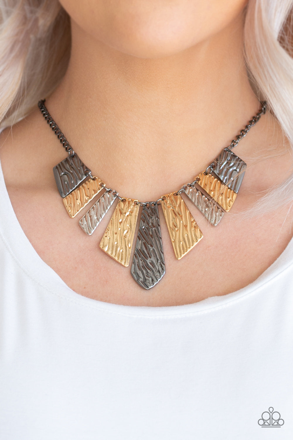 Paparazzi ♥ Texture Tigress - Multi ♥  Necklace