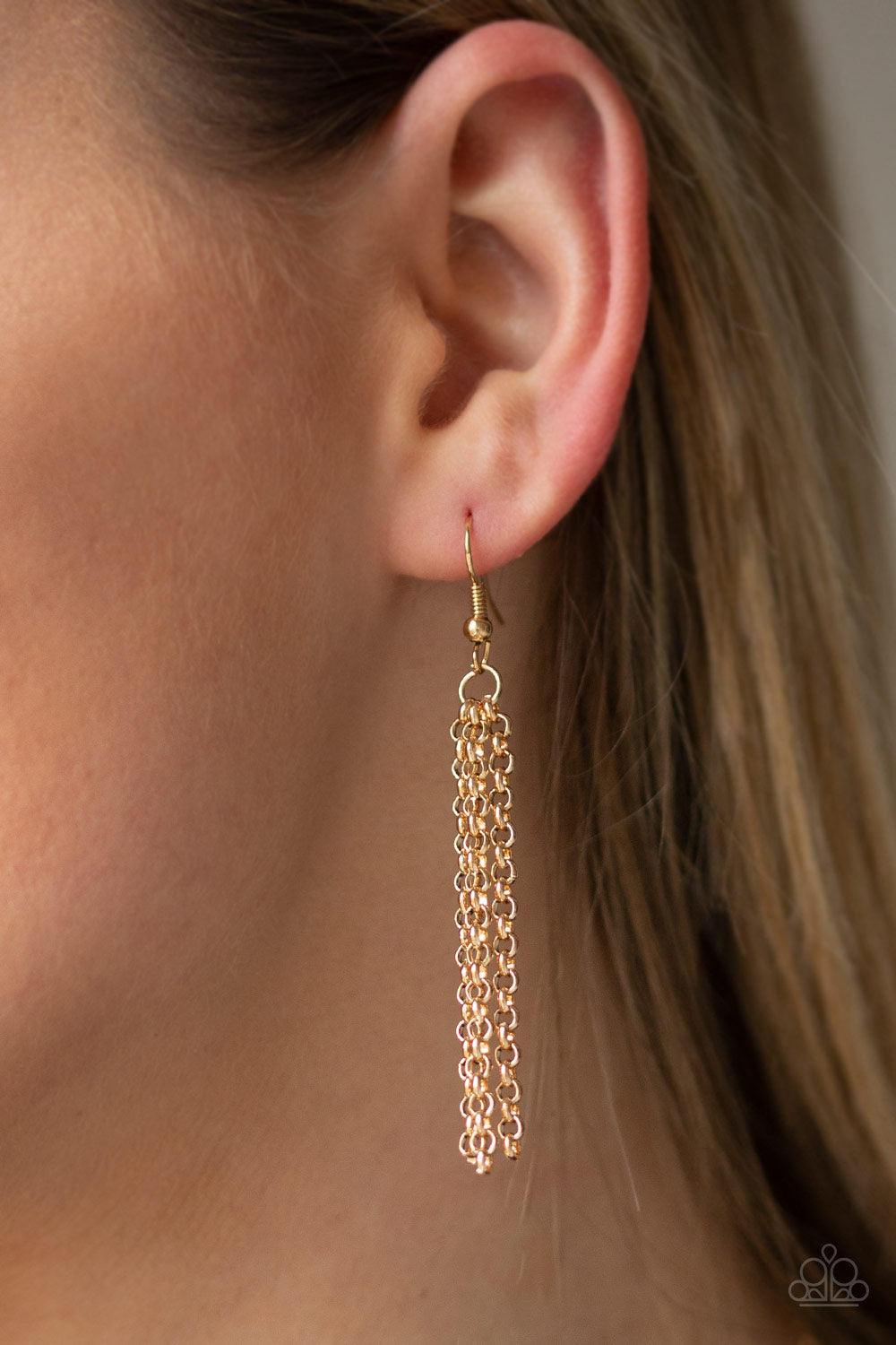 Paparazzi ♥ On The ROAM Again - Gold ♥  Necklace