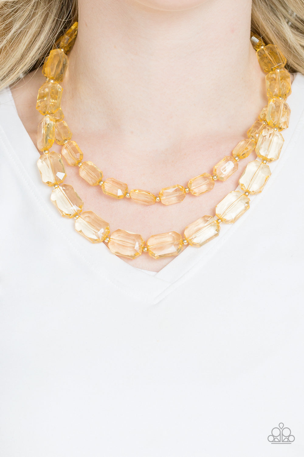 Paparazzi ♥ Ice Bank - Gold ♥  Necklace