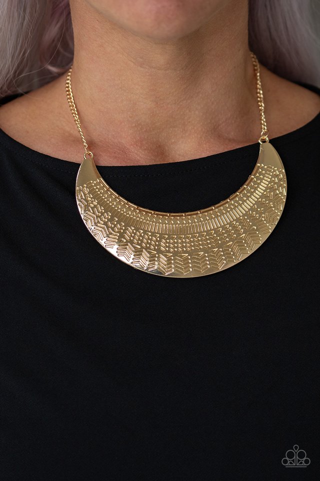 Paparazzi ♥ Large As Life - Gold ♥ Necklace