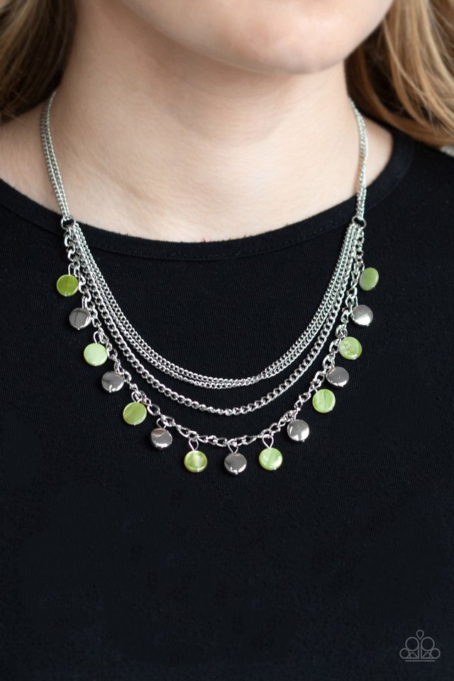 Paparazzi ♥ Beach Flavor - Green ♥ Necklace