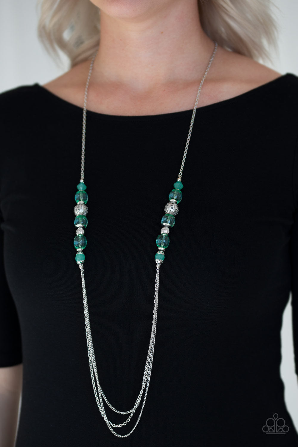 Paparazzi ♥ Native New Yorker - Green ♥  Necklace