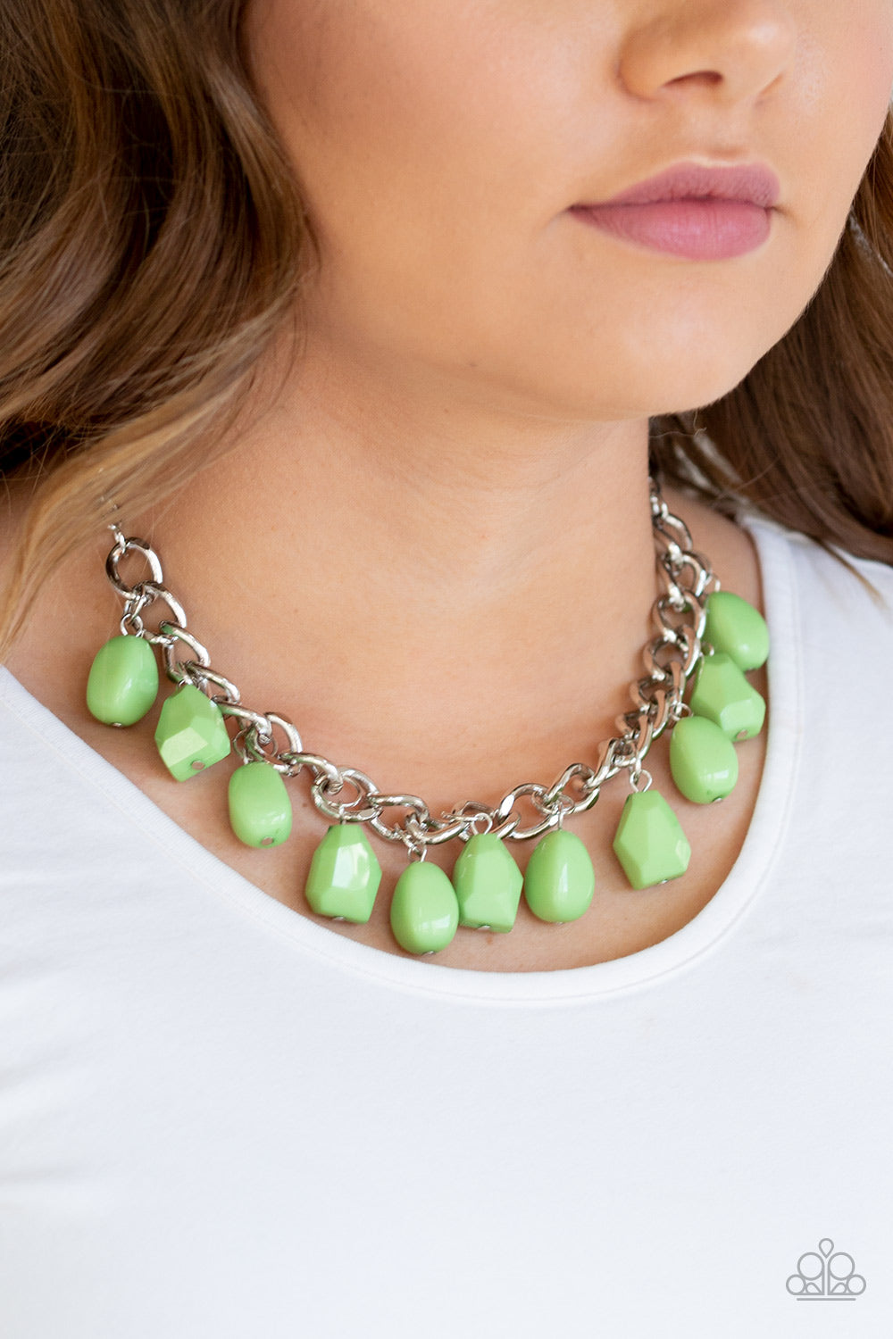 Paparazzi ♥ Take The COLOR Wheel! - Green ♥  Necklace