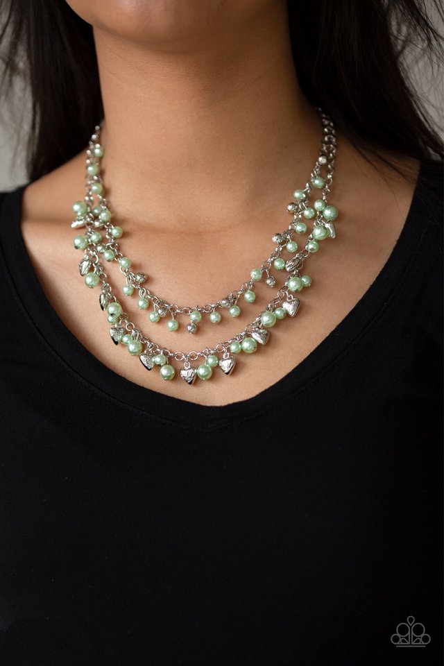 Paparazzi ♥ Kindhearted Heart - Green ♥ Necklace