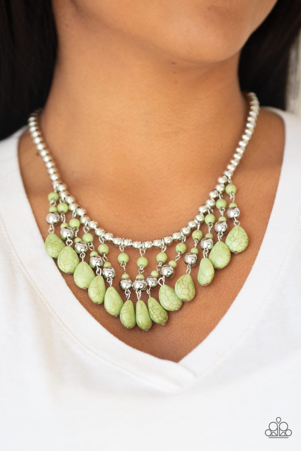 Paparazzi ♥ Rural Revival - Green ♥  Necklace