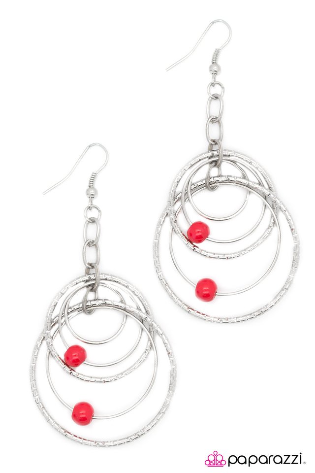 Paparazzi ♥ In Your Atmosphere - Red ♥ Earrings