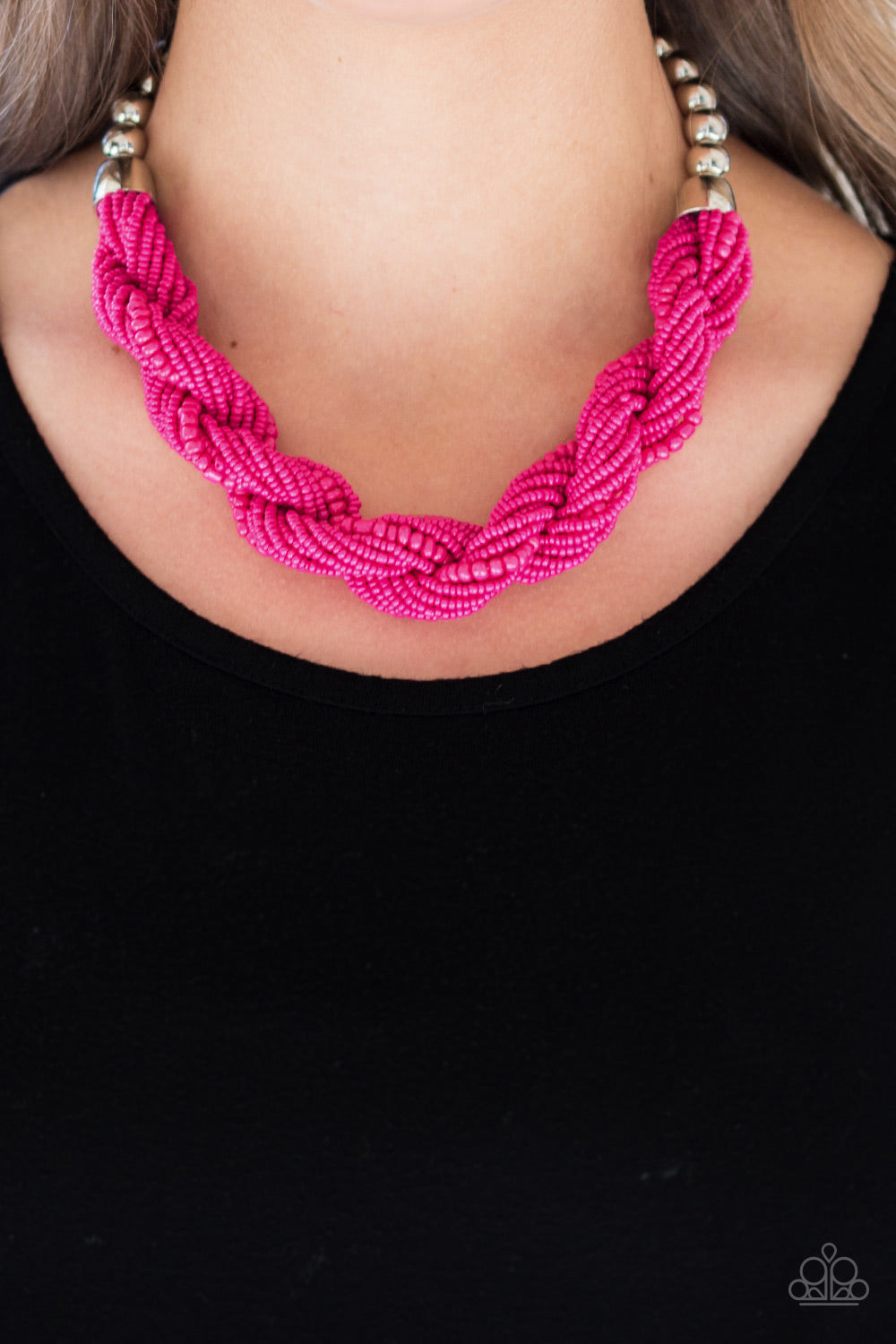 Paparazzi ♥ Savannah Surfin - Pink ♥  Necklace