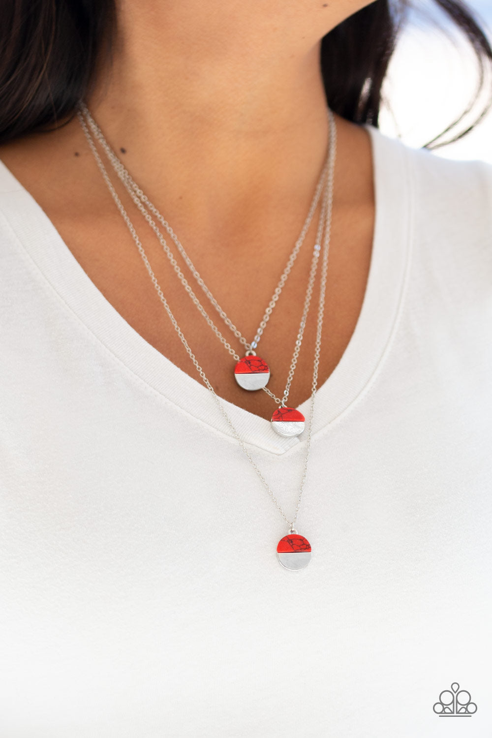 Paparazzi ♥ Rural Reconstruction - Red ♥  Necklace