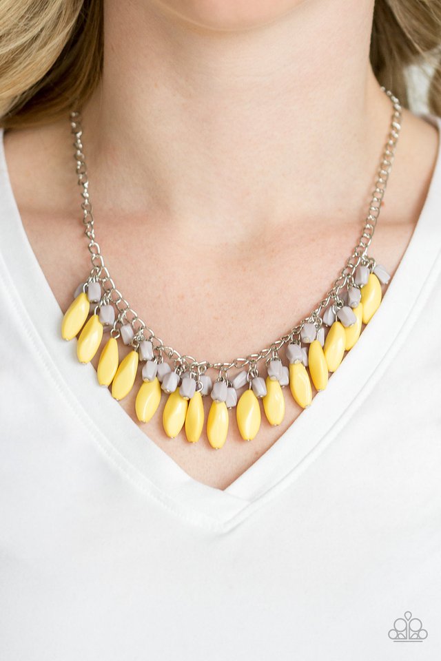 Paparazzi ♥ Bead Binge - Yellow ♥ Necklace