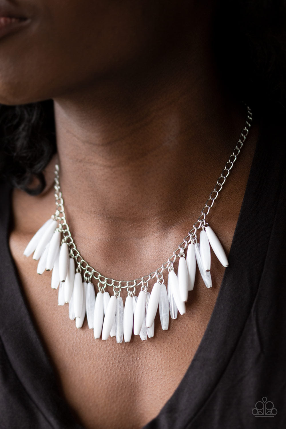 Paparazzi ♥ Full Of Flavor - White ♥  Necklace