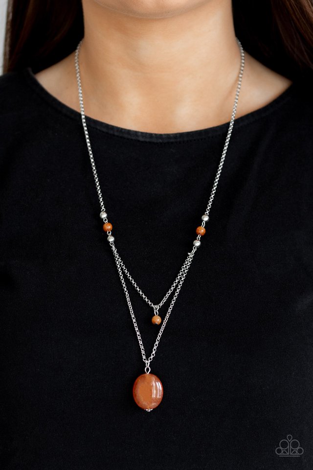 Paparazzi ♥ Time To Hit The ROAM - Orange ♥ Necklace