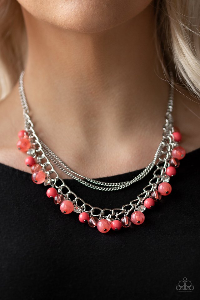 Paparazzi ♥ Wait and SEA - Orange ♥ Necklace