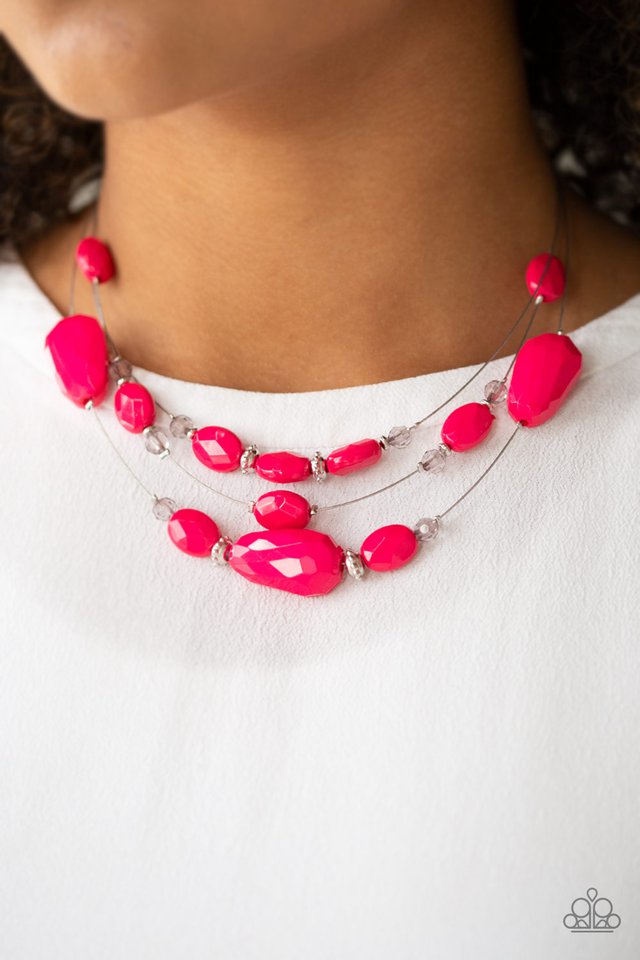 Paparazzi ♥ Radiant Reflections - Pink ♥ Necklace