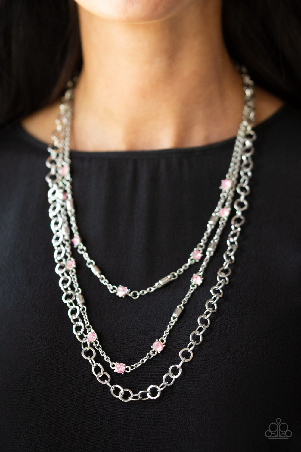 Paparazzi ♥ Metro Mixer - Pink ♥  Necklace