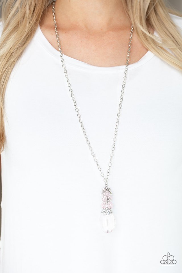 Paparazzi ♥ Crystal Cascade - Pink ♥ Necklace
