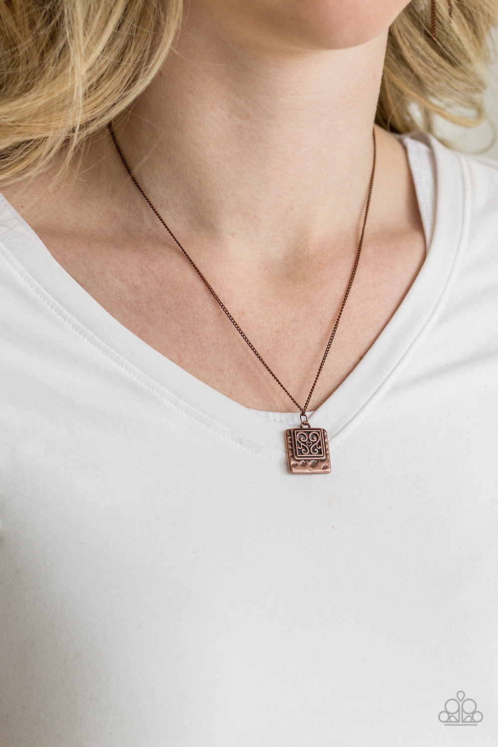 Paparazzi ♥ Back To Square One - Copper ♥  Necklace
