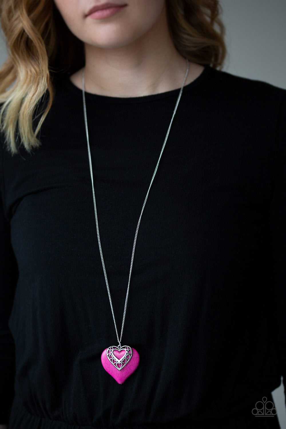 Paparazzi ♥ Southern Heart - Pink ♥  Necklace