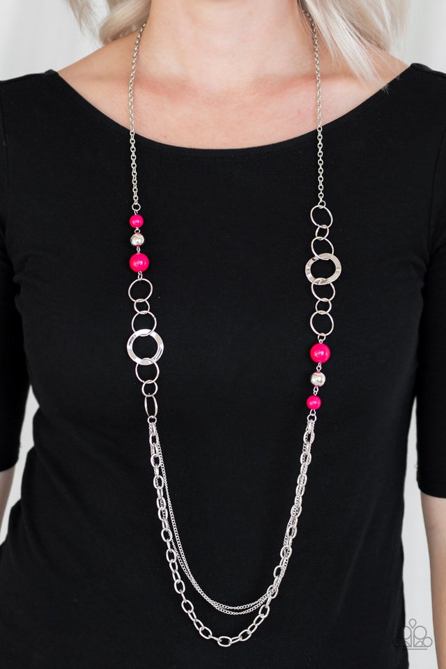 Paparazzi ♥ Modern Motley - Pink ♥ Necklace