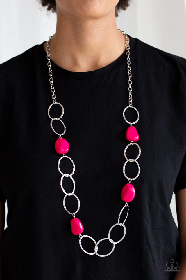 Paparazzi ♥ Modern Day Malibu - Pink ♥ Necklace