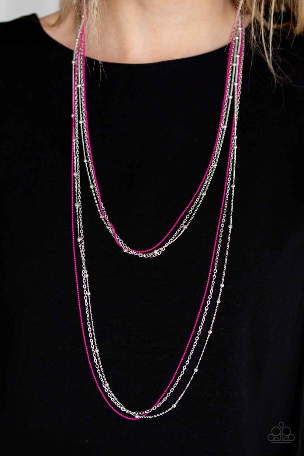 Paparazzi ♥ What A COLORFUL World - Pink ♥  Necklace