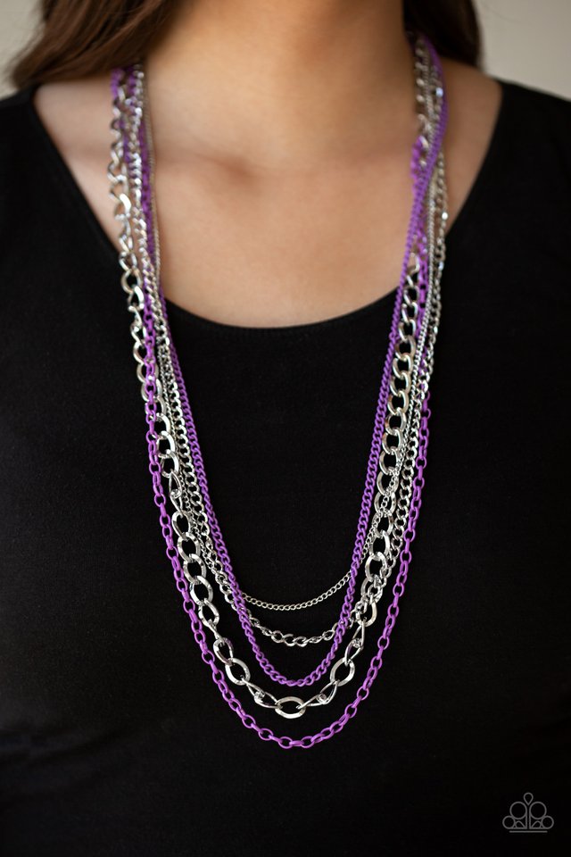Paparazzi ♥ Industrial Vibrance - Purple ♥ Necklace