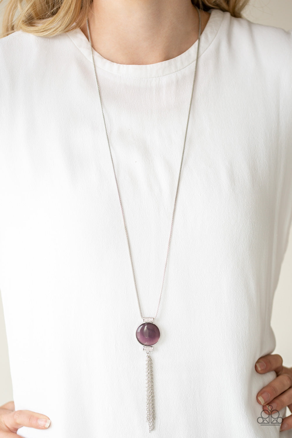 Paparazzi ♥ Happy As Can BEAM - Purple ♥  Necklace