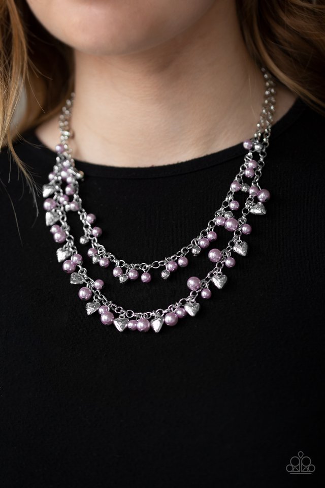 Paparazzi ♥ Kindhearted Heart - Purple ♥ Necklace
