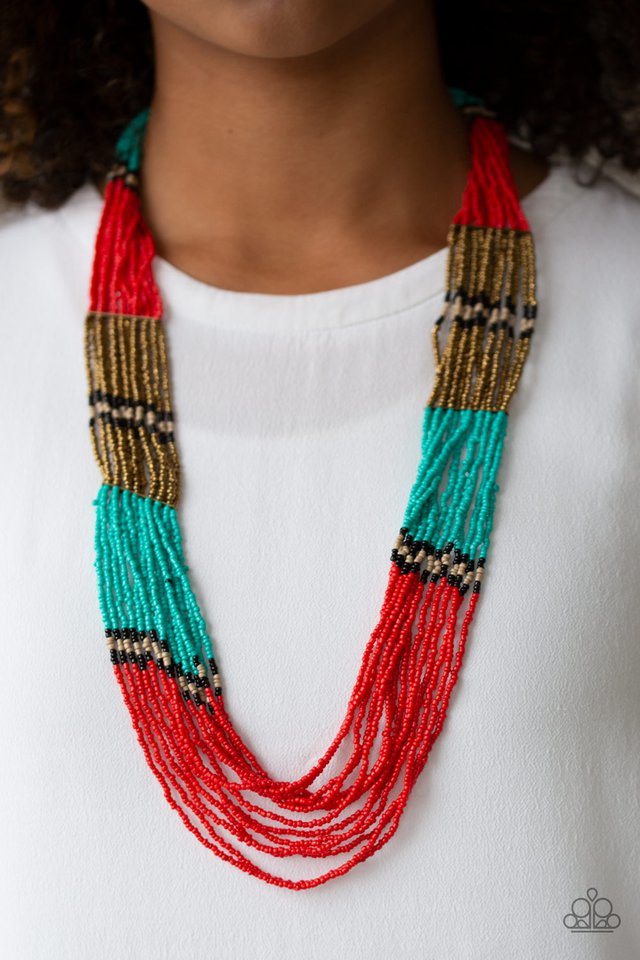 Paparazzi ♥ Rio Roamer - Red ♥ Necklace