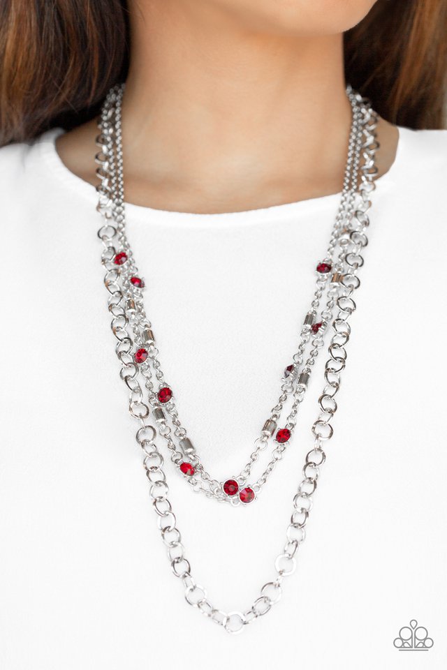 Paparazzi ♥ Metro Mixer - Red ♥ Necklace