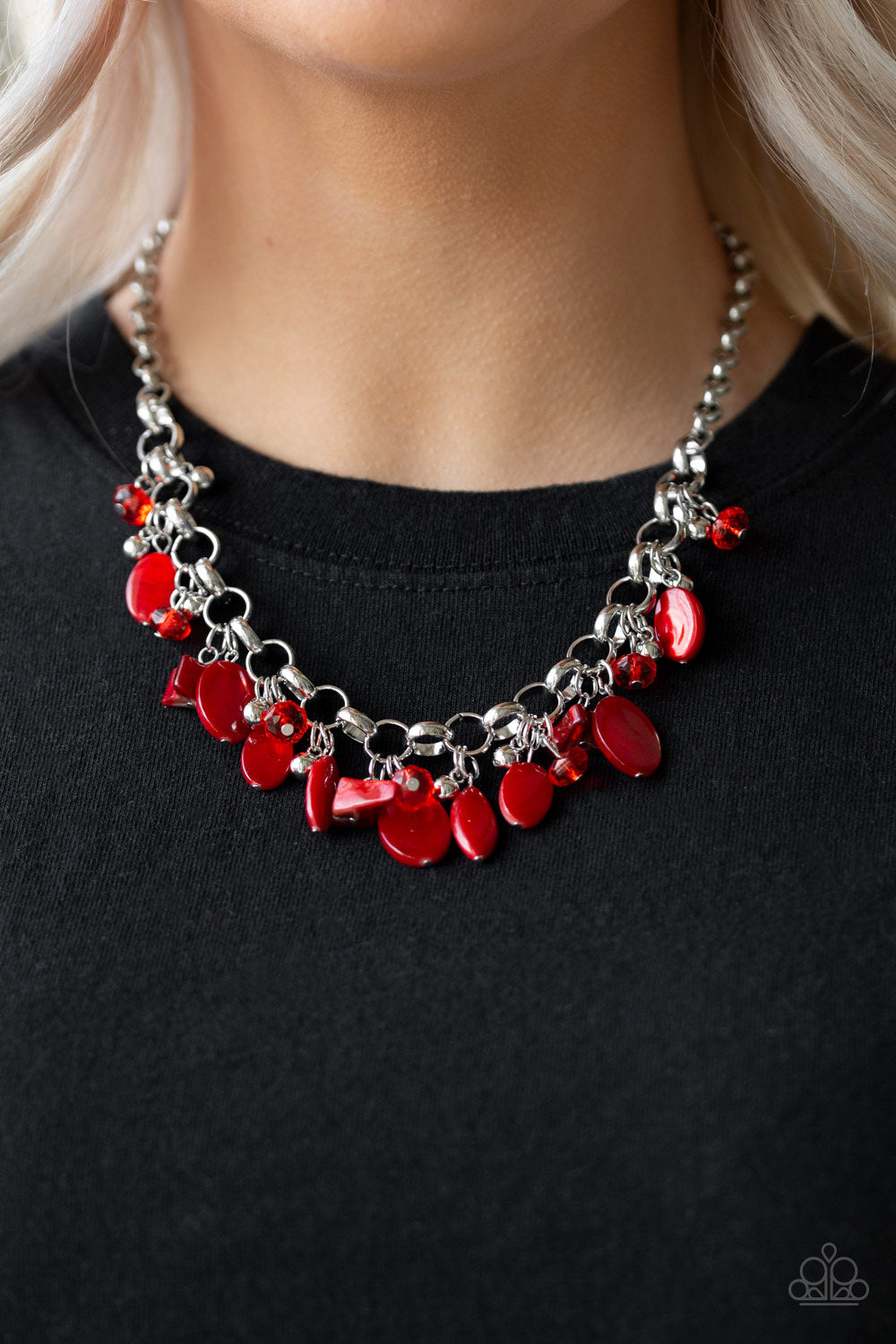 Paparazzi ♥ I Want To SEA The World - Red ♥  Necklace