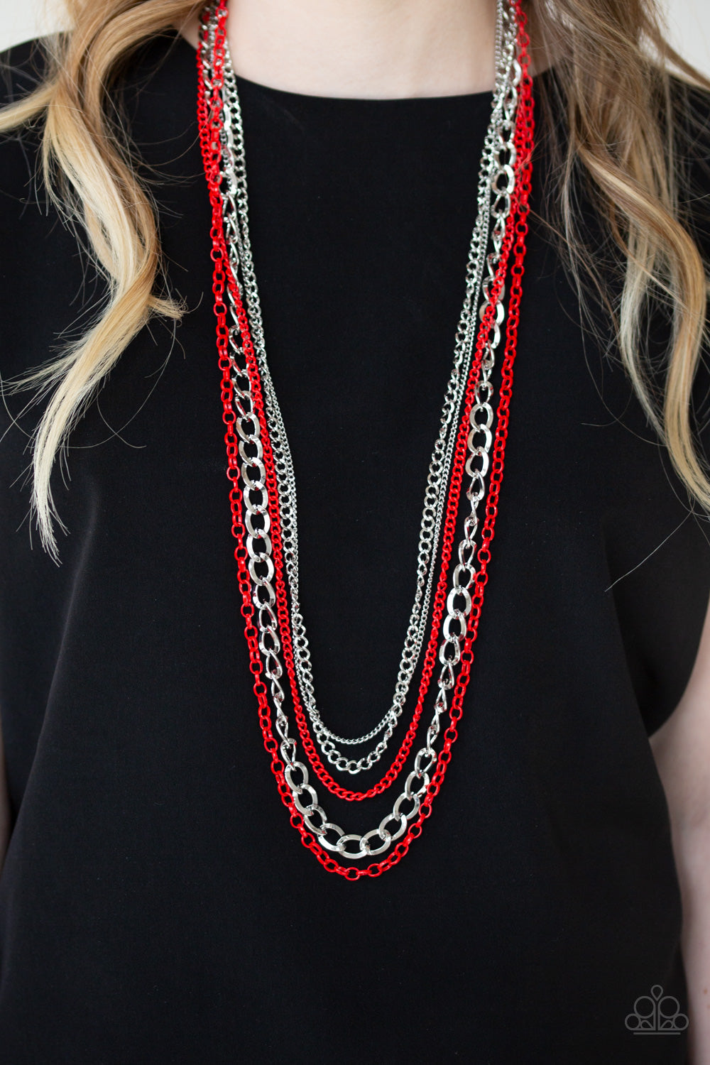 Paparazzi ♥ Industrial Vibrance - Red ♥  Necklace